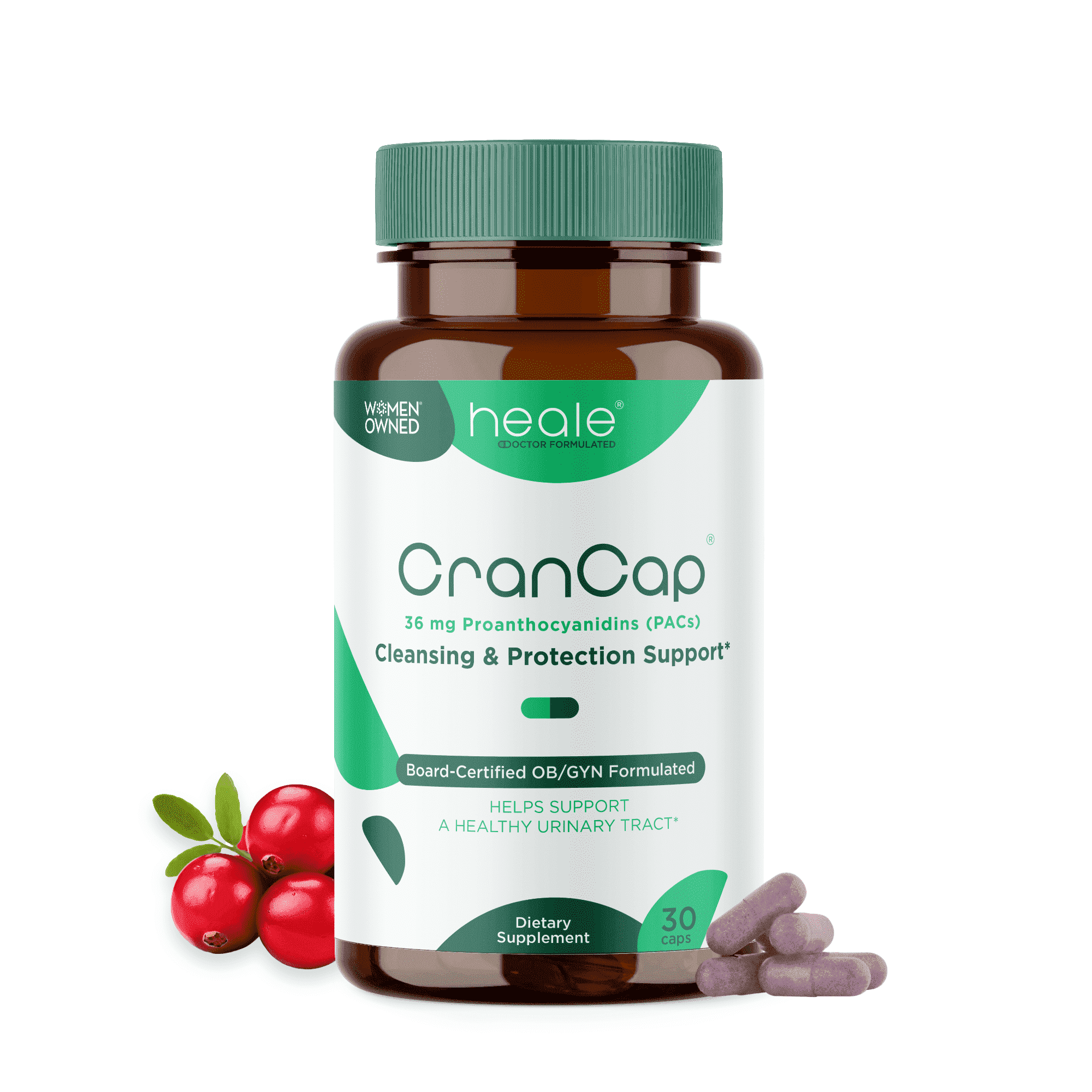 Heale - Cranberry Pills - 36mg PAC - Urinary Tract Support, 30 count