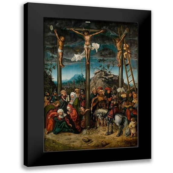 Cranach the Elder, Lucas 11x14 Black Modern Framed Museum Art Print Titled - The Crucifixion