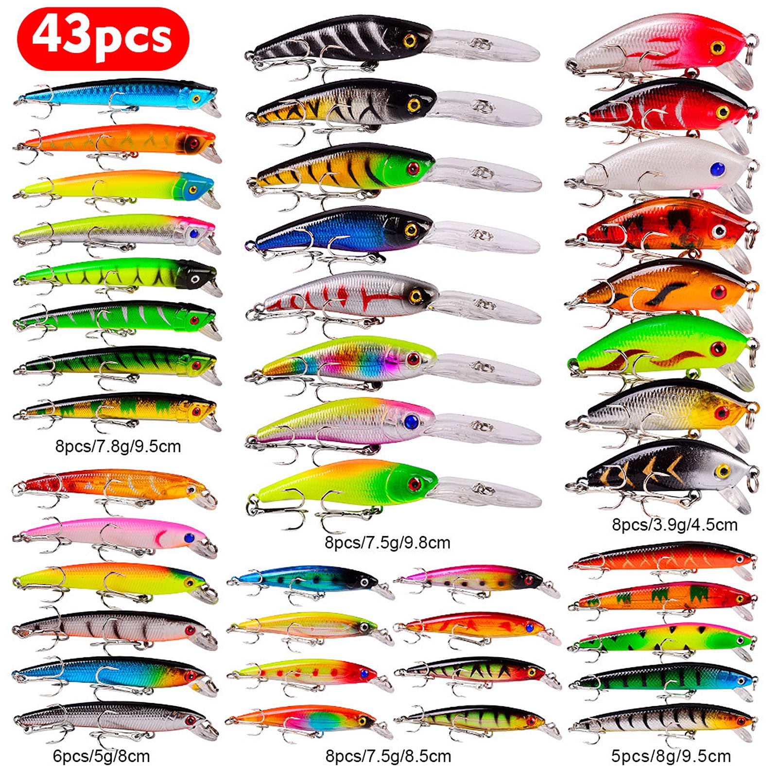 Cranbait Fishing Lures Set Artificial Hard Bait Bionic Fishing Lure Minnow Bait Swimbait Crankbait Lures
