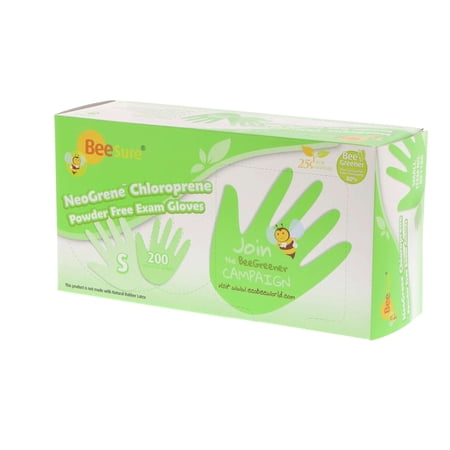 Cranberry 1186 BeeSure NeoGrene Chloroprene Examination Gloves Powder Free Small 200/Box
