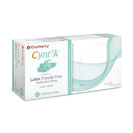 Cranberry 7836 Cyntek Latex Examination Gloves Scented Powder Free Small 100/Box