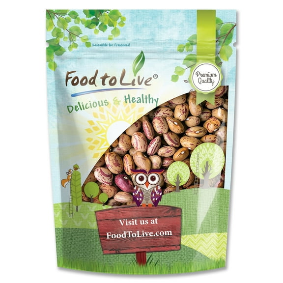 Cranberry Beans, 1 Pound - Sproutable, Kosher, Raw, Vegan - by Food to Live