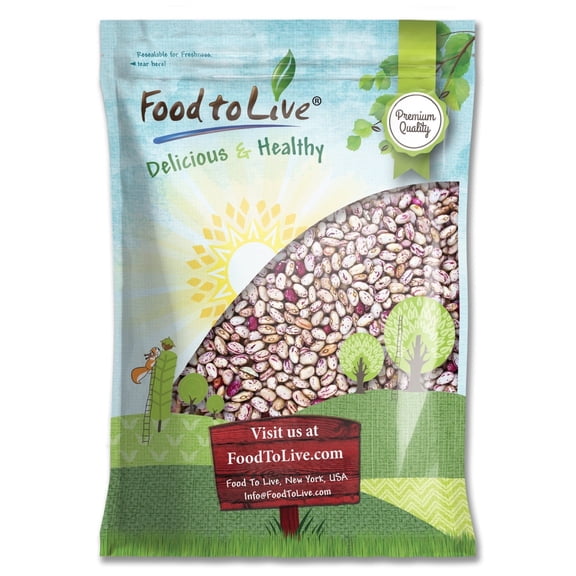 Cranberry Beans, 15 Pounds - Sproutable, Kosher, Raw, Vegan - by Food to Live