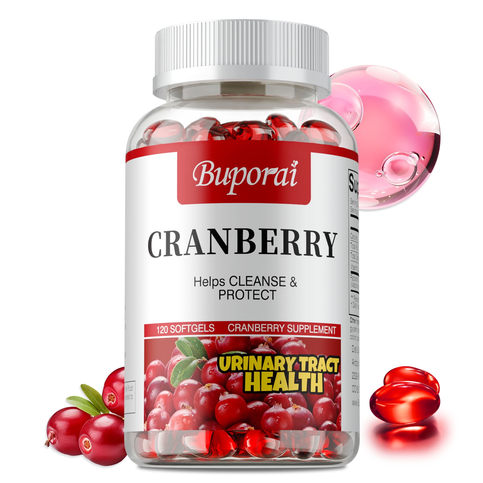 Cranberry Capsules - Kidney Cleansing, Beneficial To Urinary Tract Health, Antioxidant - 120 Capsules