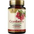 thumbnail image 1 of Cranberry Pills Supplement 25,000mg - Fresh Cranberry Equivalent with Vitamin C & E - Urinary Tract Health Support, Sugar Free Formula, Fruit Powder Extract - Non-GMO, Bottled in USA - 120 Capsules, 1 of 10