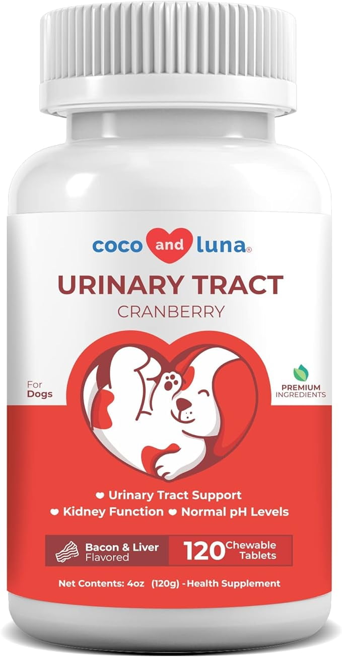 Cranberry for Dogs 120 Soft Chews Urinary Tract Support, Bladder