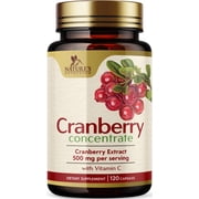 Cranberry Extract Pills 500mg Supplement - Cranberry Concentrate Extract with Vitamin C - Urinary Tract Health Bladder Support, Sugar Free Formula, Fruit Powder Extract - Bottled in USA, 120 Capsules