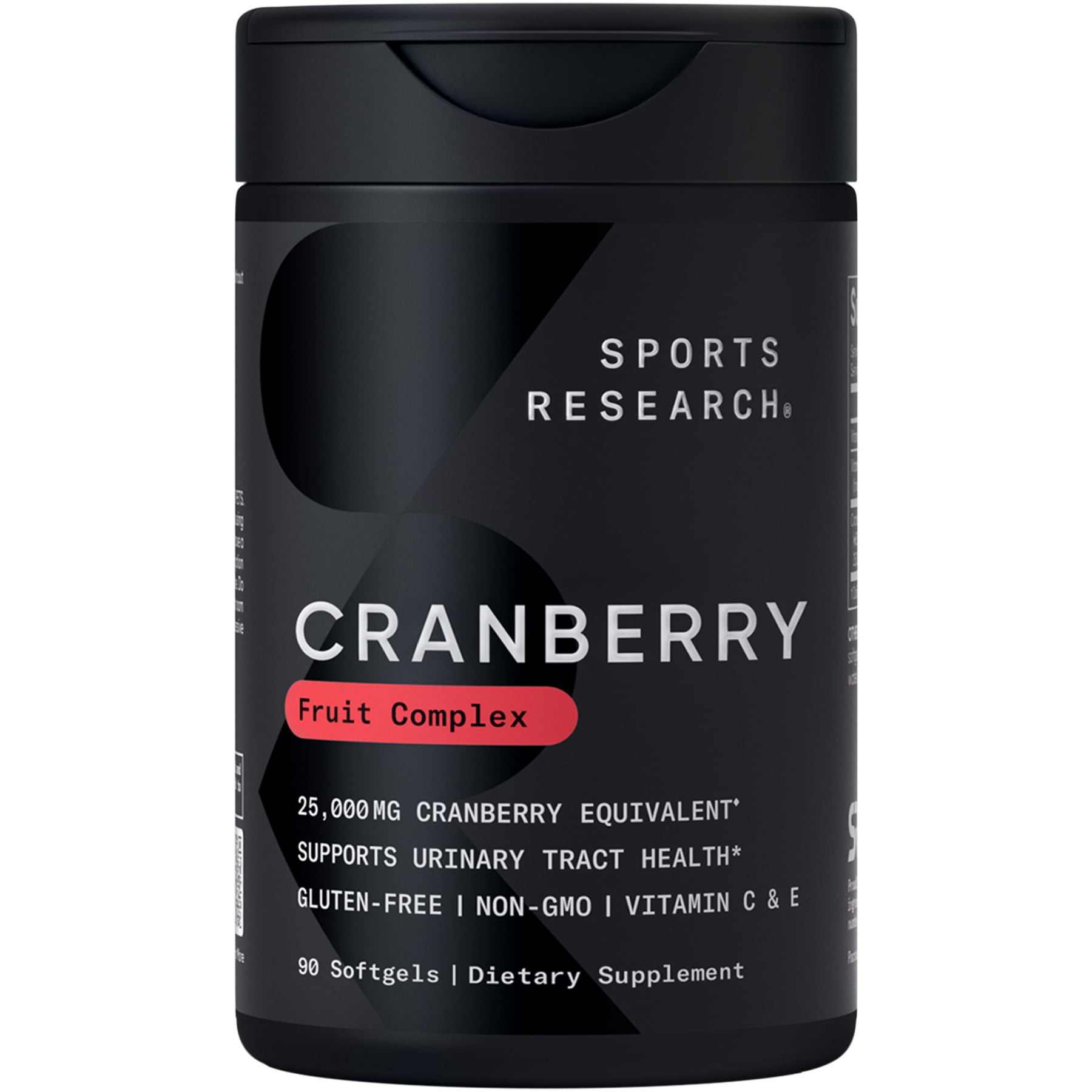 Cranberry Fruit Complex Supplement with Pacran & Vitamins C & E - 90 Softgels