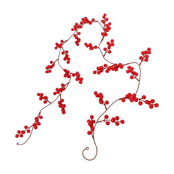 Cranberry Garland, Red Berry Garland, Artificial Berry Garland, 78.74Inch Winter Holiday Decor Garland, Indoor Outdoor Home Decoration Garland, 1Pcs Fake Red Berry