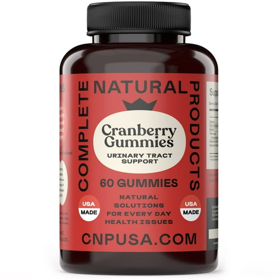 Cranberry Gummies - 60 Count, Urinary Tract Health Support, Complete Natural Products