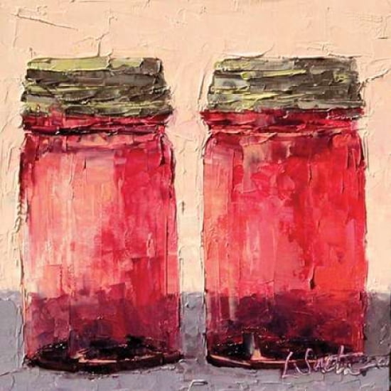 Cranberry Jars Canvas Art - Leslie Seata (24 x 24)