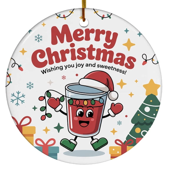 Cranberry Juice Christmas Ornament, Christmas Gift For Dad Mom Friends Coworkers Colleagues, Christmas Ornament 2025, Gifts for Food Lovers, Women, Men