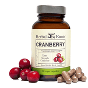 Herbal Roots Cranberry Antioxidant Super Fruit Capsules with Organic Nettle Leaf Powder, 200mg, Supports Urinary Tract Health