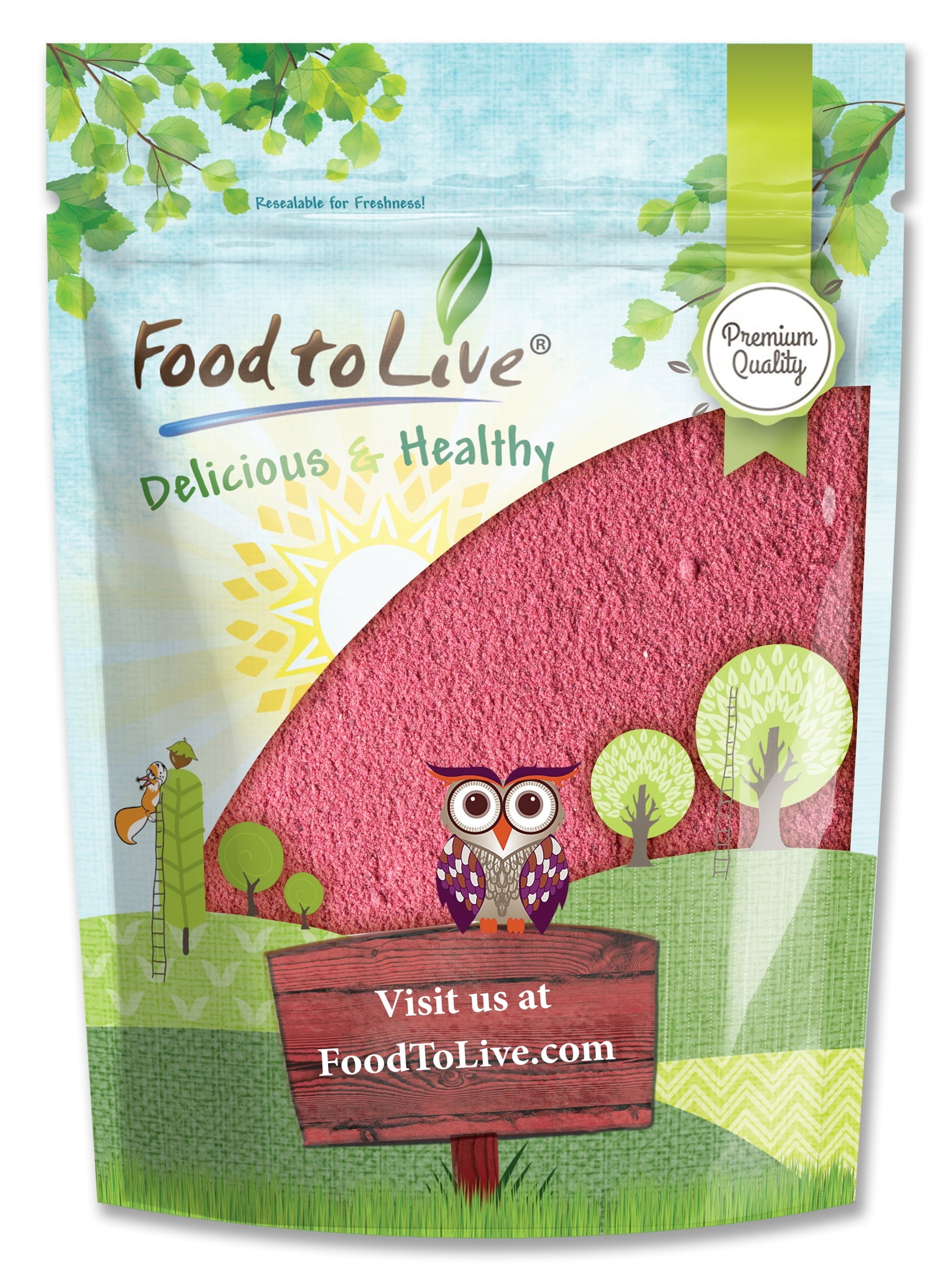 Cranberry Juice Powder, 2 Pounds – Spray-Dried Powder Made from Whole Fruits – by Food to Live