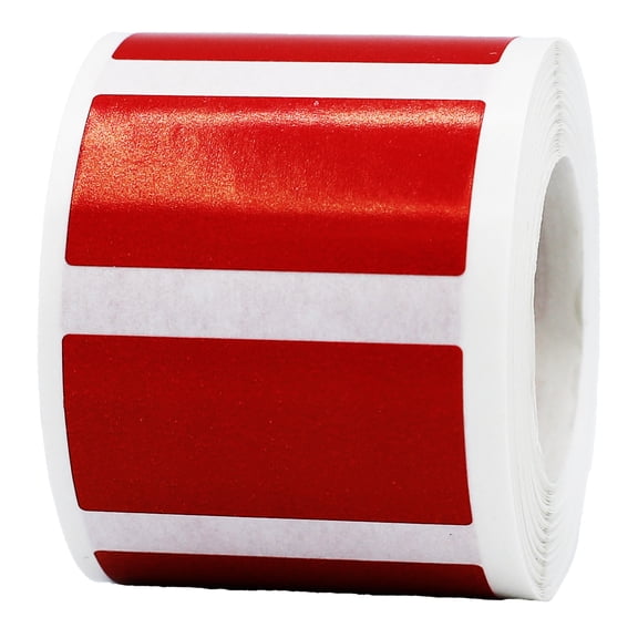 Cranberry Rectangle Stickers | 0.75 x 1.5" Inch | 500 Pack
