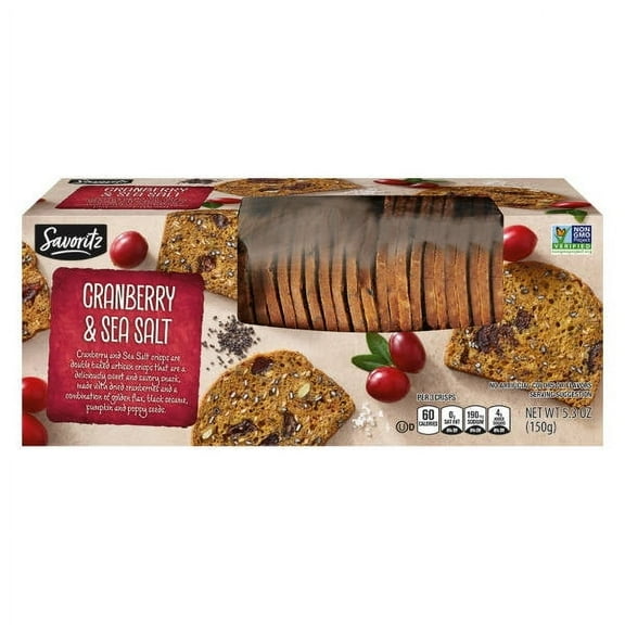 Cranberry & Sea Salt Artisan Crisp, 5.3 oz- Pack of 3