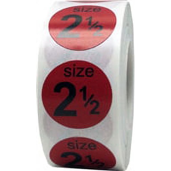 Cranberry Shoe Size 2 1/2 Stickers | 0.75" Inch Round | 500 Pack