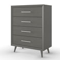 thumbnail image 1 of Child Craft Cranbrook 35" 4-Drawer Chest for Nursery or Bedroom, Anti-Tip Kit, Mid-Century, Lunar Gray, 1 of 8
