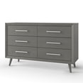 thumbnail image 1 of Child Craft Cranbrook 53" Interlocking 6-Drawer Double Dresser for Nursery or Bedroom, Anti-Tip Kit, Lunar Gray, 1 of 7