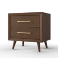 thumbnail image 1 of Child Craft Cranbrook 2-Drawer Nightstand, Mid-Century Modern Style, Pine Wood Construction, Toasted Chestnut, 1 of 7