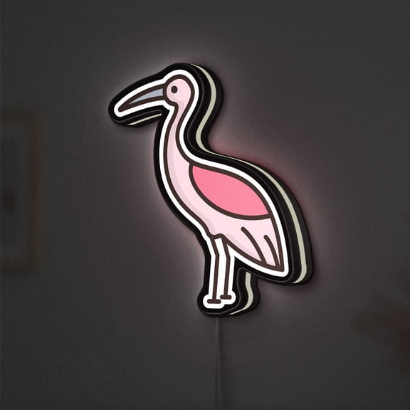 Crane 3D Novelty Light Box, Wildlife Bird Wall Decor, Light Sign, Ideal for Nature And Bird Lovers (Width 8 inch, 20cm)