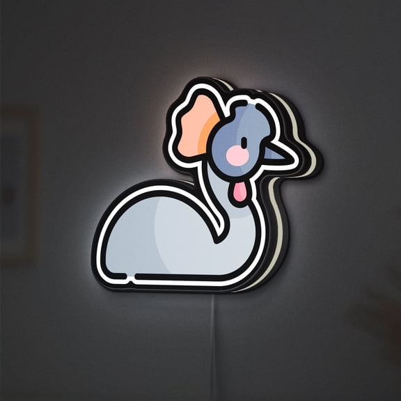 Crane 3D Novelty Light Box, Zoology Wall Light Sign, Wildlife Decor, Ideal for Birdwatchers (Height 20 inch, 50cm)