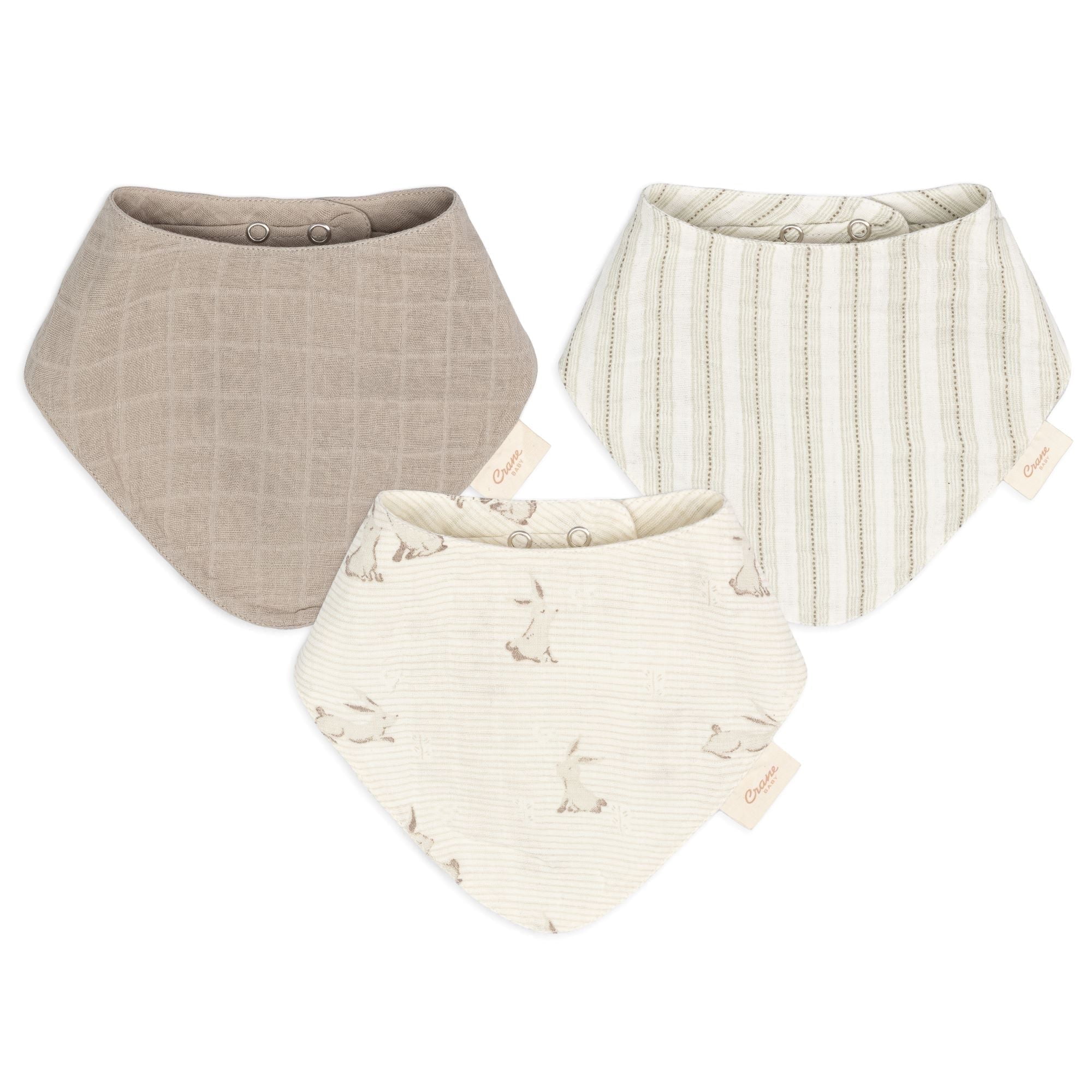 Crane Baby 0-36 Months Bandana Bib Set 1 ea