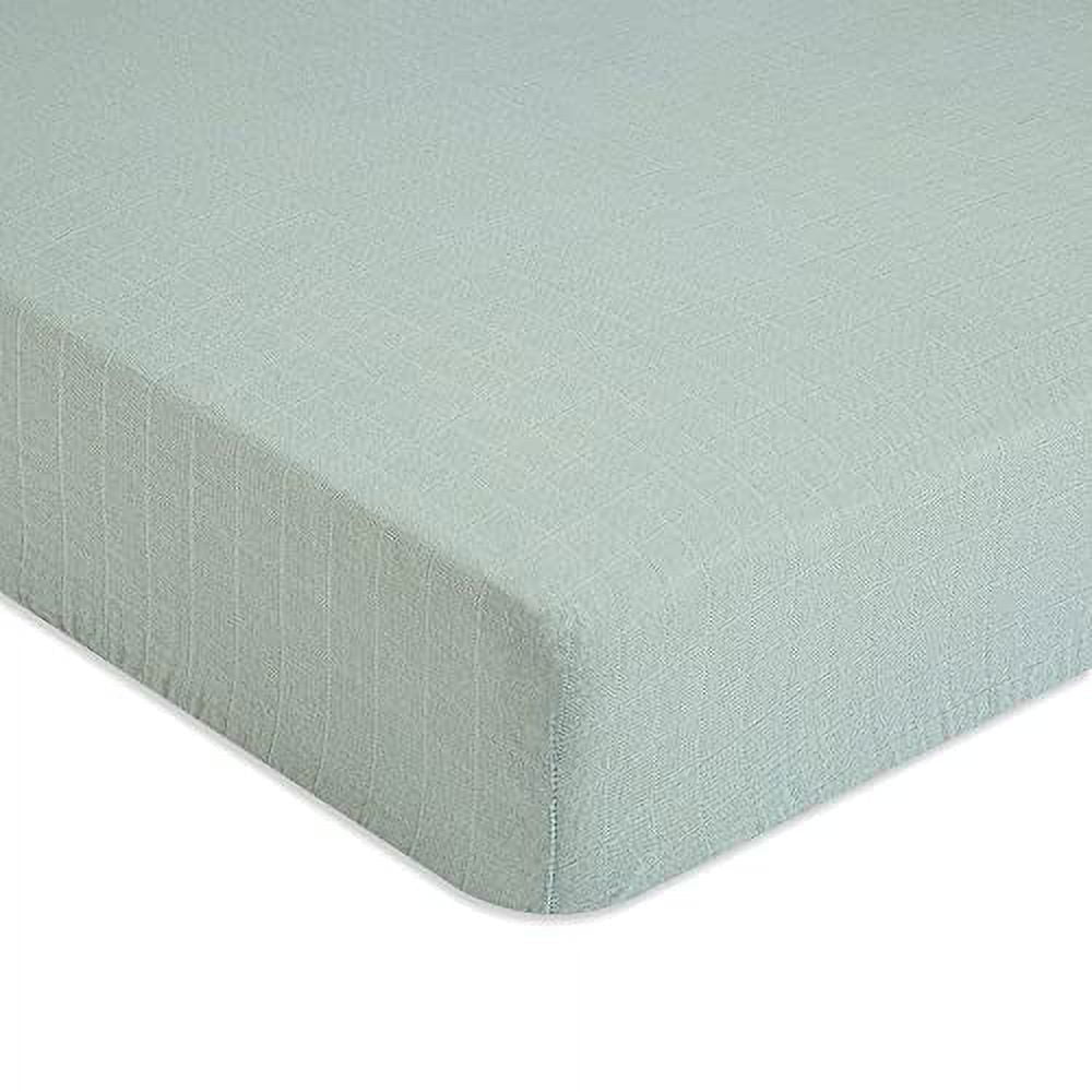 Evergreen Cotton Muslin Fitted Crib Sheet for Toddler Boys