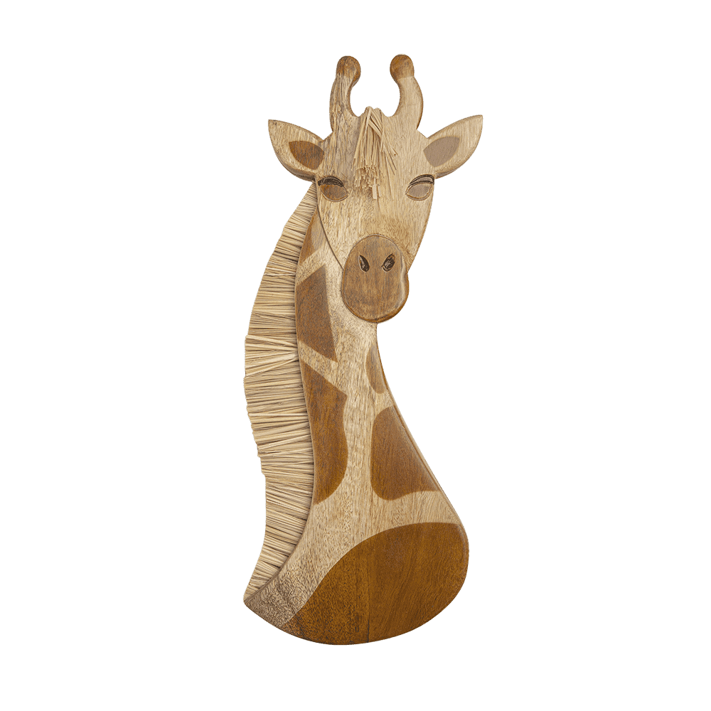 Handcrafted Wooden Giraffe Wall Decor for Nursery