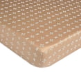 thumbnail image 1 of Crane Baby Kendi Copper Dash Crib/Toddler Bed Fitted Sheets, Gender Neutral Crib Sheets, 1 of 5