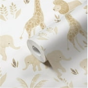 Crane Baby Safari Wallpaper for Nursery, Gender Neutral  Print, Wallpaper for Kids Room, Safari Animal Decor, 20.9 X 270