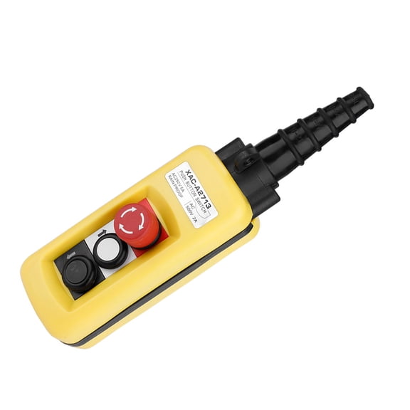 Crane Chain Hoist Push Button Switch Lifting Pendant Controller Emergency Stop Button 500V 5A