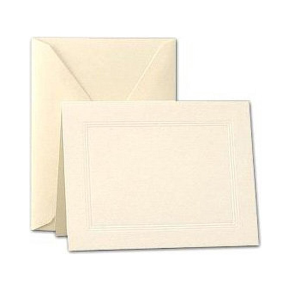 Crane & Co. Ecruwhite Triple Panel Large Note Cards (CF6816) - Walmart.com