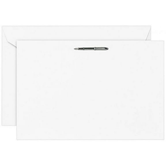 Crane & Co. Engraved Fountain Pen Correspondence Card (CC3507)