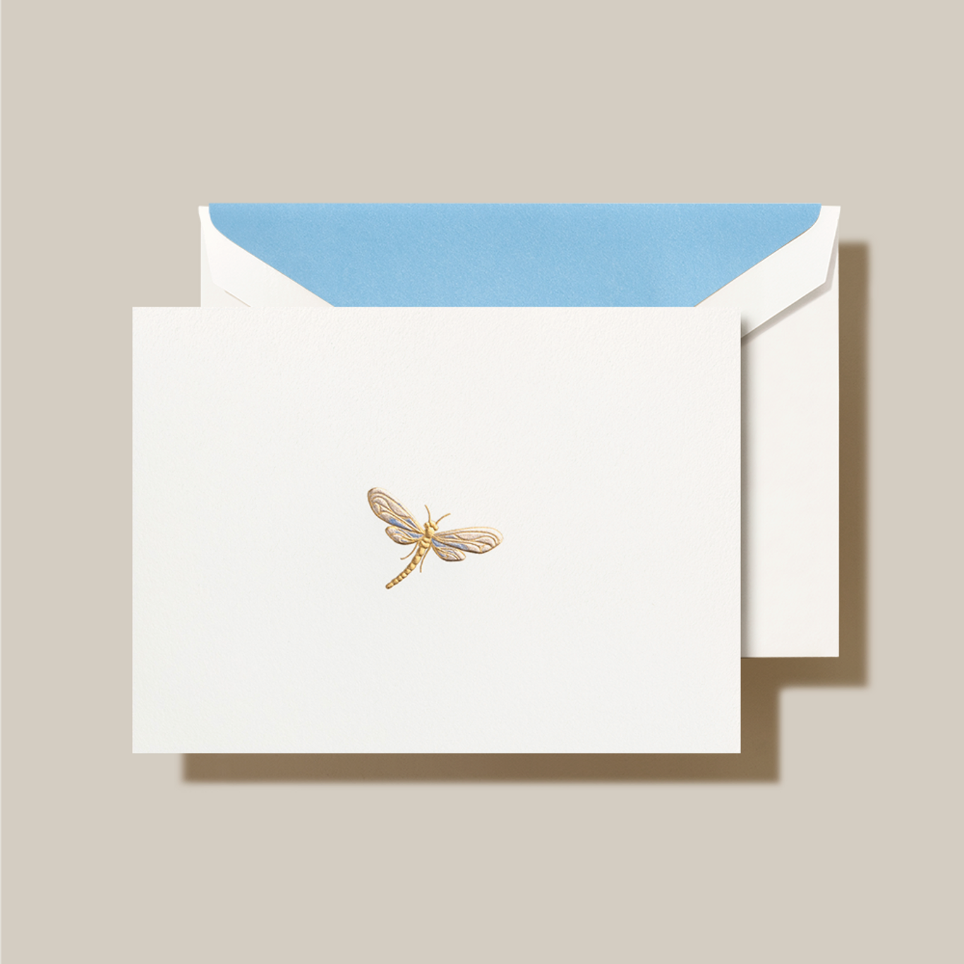 Crane & Co. Dragonfly Engraved Note Cards – 10 Elegant Notes With Lined Envelopes, USA Made