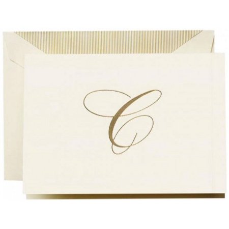 Crane & Co. Hand Engraved Script "C" Initial Note (CF13C1)