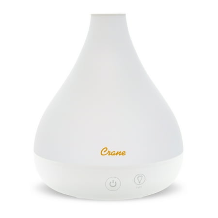 CRANE - 0.35 Gal. 2-in-1 Ultrasonic Cool Mist Humidifer & Aroma Diffuser - White
