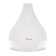 Crane Personal Ultrasonic Cool Mist Humidifier and Aroma Therapy Diffuser, Optional Color Changing Nightlight Included, for Home, Hotels, and Office, 0.35 Gallon   1.5 Liter, White