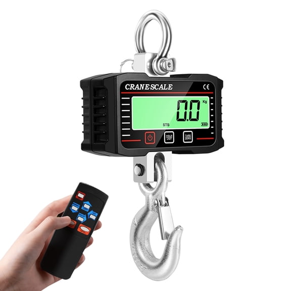 Crane Digital LCD Display 2000kg Crance Scale Portable Electronic Heavy Duty Weight Hook Crane Industrial Grade Weighing Meter With 3-Unit Conversion Function