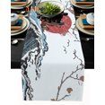 Crane Japanese Pattern Art Flower Mats Table Runner for Coffee Home