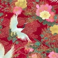 thumbnail image 1 of Crane Peel and Stick Wallpaper 23.6in x 9.8ft Elegant Crane Floral Red Gold Accents Contact Paper Vinyl Waterproof Self Adhesive Wall Paper for Bedroom Shelf Cabinet Renter Friendly, 1 of 8
