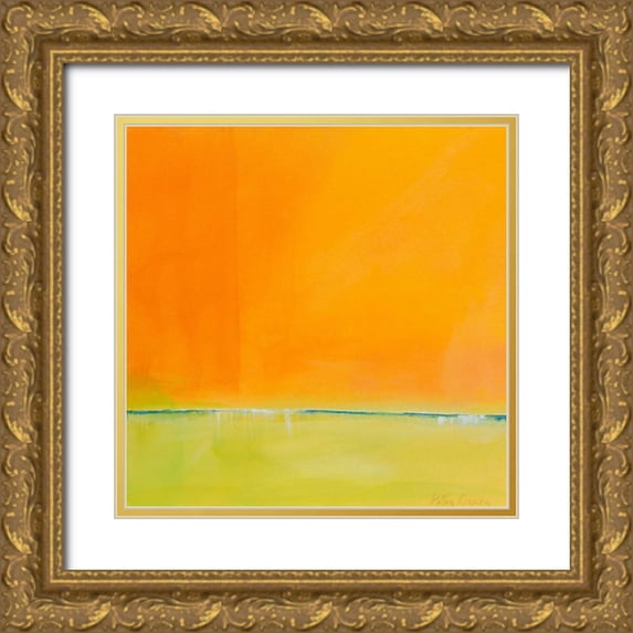 Crane, Peter 26x26 Gold Ornate Wood Framed with Double Matting Museum Art Print Titled - Here and Now