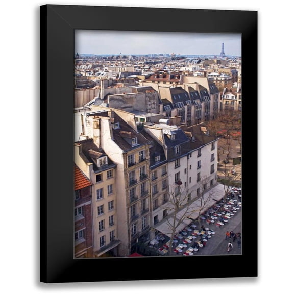 Crane, Rita 11x14 Black Modern Framed Museum Art Print Titled - Paris Rooftops I