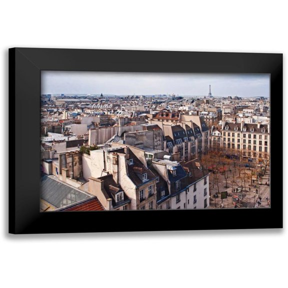 Crane, Rita 18x13 Black Modern Framed Museum Art Print Titled - Paris Rooftops III