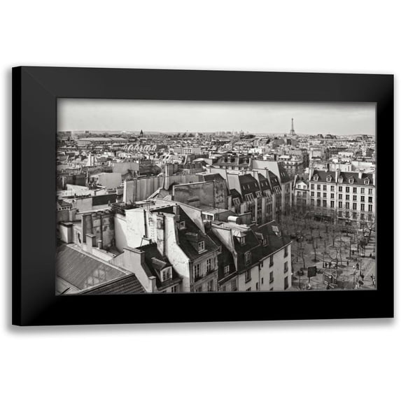 Crane, Rita 18x13 Black Modern Framed Museum Art Print Titled - Paris Rooftops VII