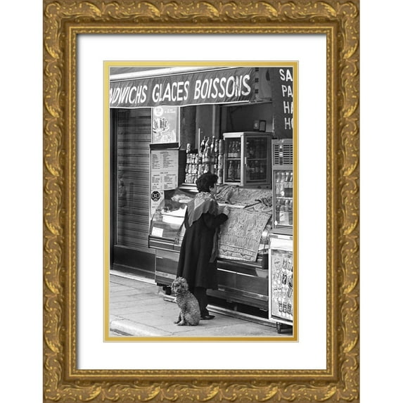 Crane, Rita 18x24 Gold Ornate Wood Framed with Double Matting Museum Art Print Titled - Little Dog II