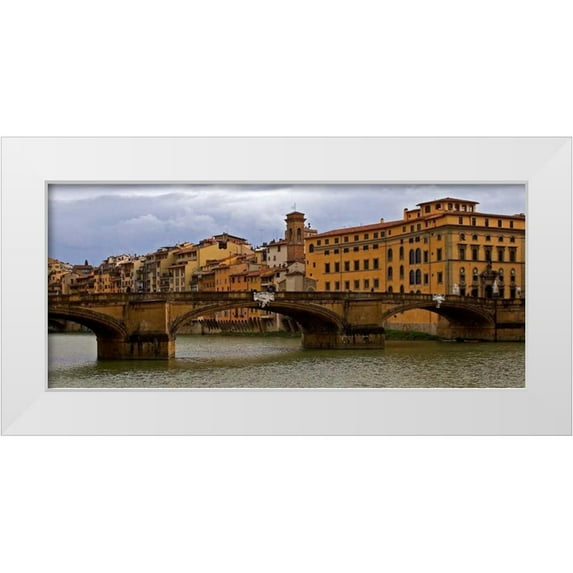 Crane, Rita 24x13 White Modern Wood Framed Museum Art Print Titled - Tuscan Bridge II
