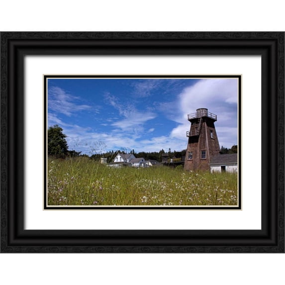 Crane, Rita 32x23 Black Ornate Wood Framed with Double Matting Museum Art Print Titled - Village Meadow II