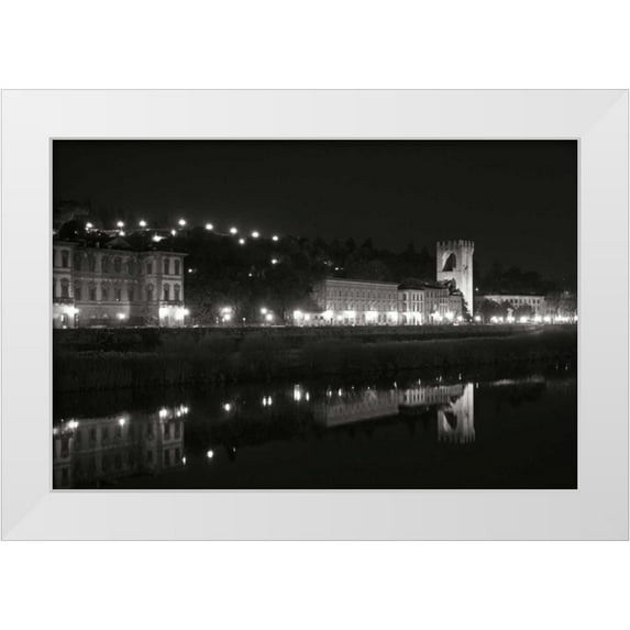 Crane, Rita 32x23 White Modern Wood Framed Museum Art Print Titled - Tuscan Reflections II