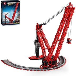 Crane SK6000 Building Block Sets Ring Rail Cranes Building Toys RC Remote Control Crane Construction Crane Model Building Block Kits (1196PCS)